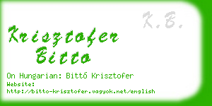 krisztofer bitto business card