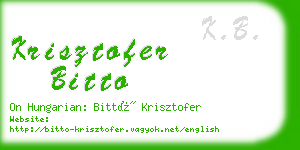 krisztofer bitto business card